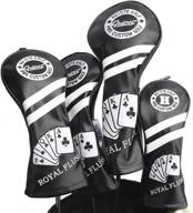 🏌️ vintage design golf club headcover set with guiote golf head covers, made from pu leather logo