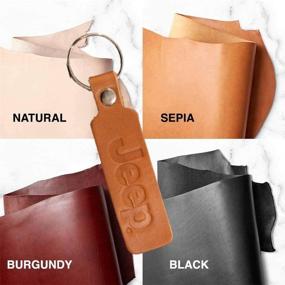 img 1 attached to 🔑 Men's Accessories: Jeep Handmade Drum Dyed Leather Keychain