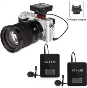 img 2 attached to 🎤 Wireless Lavalier Microphone Lav Mic System - Sokani Tiny Twin 2X Transmitters and Receiver for Camera, Smartphones, iPhone, DSLR, Mirrorless, YouTube, Tiktok, Facebook Live Video Recording