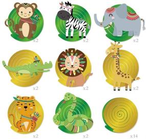 img 2 attached to 🦁 Kristin Paradise 30Ct Safari Animals Hanging Swirl Decorations: Wild Jungle Party Supplies for Boy Girl Baby Shower & Tribal 1st Bday Favors