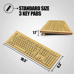 img 2 attached to Eco-Friendly Handcrafted Bamboo Wireless Keyboard and Mouse: TrioGato's Standard Size Design