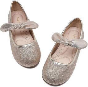 img 4 attached to DeerBunny Toddler Ballet Princess Girls' Flats Shoes