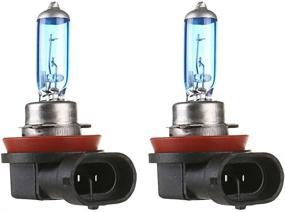 img 4 attached to ESUPPORT H11 55W 6000K Xenon Gas Halogen Headlight White Light Lamp Bulbs Pack Of 2