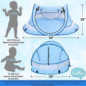 img 1 attached to GoodBorn Baby Beach Tent: UV50+ EzyFold Popup Cabana with Beach Canopy, Shade Tent & Sun Shelter - Ideal for Toddler Camping & Infant Portable Sun Protection. Must-Have Summer Beach Baby Essentials!