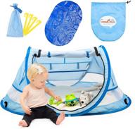 goodborn baby beach tent: uv50+ ezyfold popup cabana with beach canopy, shade tent & sun shelter - ideal for toddler camping & infant portable sun protection. must-have summer beach baby essentials! logo