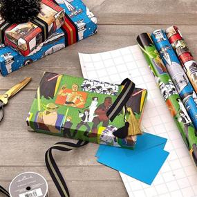 img 3 attached to 🎁 Hallmark Star Wars Wrapping Paper (3-Pack) - Yoda, Darth Vader, Chewbacca, R2-D2, C-3PO, and More!