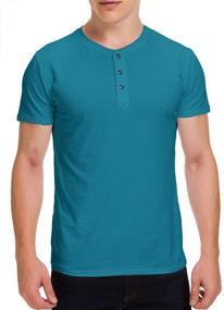 img 4 attached to 👔 Boisouey Men's Henley Shirts: Elevate Your Style with Crisp White Men's Clothing