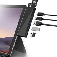 🚀 rocketek 7-in-2 microsoft surface pro 7 dock with usb c pd 60w charging, 3 usb 3.0 (5gbps), sd/tf card reader, type-c data interface - ideal docking station accessories for surface pro 2019 logo
