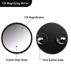 img 3 attached to 🔎 REVELÉ 12X Magnifying Mirror: Perfect for Flawless Makeup, Precise Tweezing, and Blemish Removal – Round Mirror with Easy Mounting