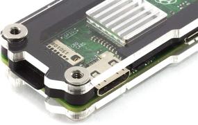 img 2 attached to 🔥 Enhance Raspberry Pi Zero Performance with Zebra Zero Heatsink Case in Black Ice by C4Labs