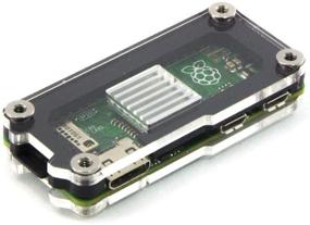 img 4 attached to 🔥 Enhance Raspberry Pi Zero Performance with Zebra Zero Heatsink Case in Black Ice by C4Labs