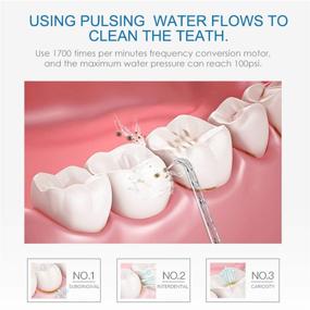 img 1 attached to 💦 Dental Water Flosser Nozzle Set - 7 Piece Replacement Kit with Standard and Functional Jet Tips for TUREWELL Family Oral Irrigator FC165, FC168, FC169, FC166, FC163, FC162, FC188, FC288