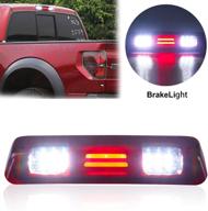 enhance your ford f 150/explorer sport trac & lincoln mark lt with the chrome housing red lens 3d led bar third brake light cargo lamp logo