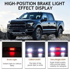 img 2 attached to Enhance Your Ford F 150/Explorer Sport Trac & Lincoln Mark LT with the Chrome Housing Red Lens 3D LED Bar Third Brake Light Cargo Lamp