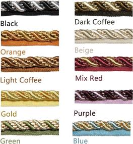 img 1 attached to BEL AVENIR 0.27 Inch Twisted Lip Cord Trim - 13Yards Multicolor Sewing Crafts DIY Decoration - Luxury Handmade Red Piping Embellishments