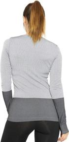 img 2 attached to Stay Warm and Stylish: Long Sleeve Compression Thermal Workout Tops for Women - Dry Fit Running T-Shirts with Thumbholes