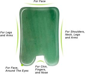 img 3 attached to 🌿 Experience the Rejuvenating Ahier Jade Scraping Massage Tool - Relax and Rejuvenate Your Body, Neck, and Face with Natural Jade Stone!