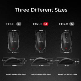 img 2 attached to 🖱️ BenQ ZOWIE EC2-C Gaming Mouse - Enhanced Ergonomics for Pro Esports Performance, Lightweight Design, No Drivers Required, Tangle-Free Paracord Cable, 24-Step Scrolling, Sleek Matte Black Finish, Medium Size