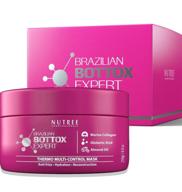 hair bottox expert thermal mask - marine collagen and almond oil - formaldehyde-free: repairs elasticity, softens, moisturizes, adds shine (8.8 oz) logo