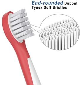 img 1 attached to Premium Kids' Toothbrush Replacement Heads - Compatible with Philips Sonicare for Kids | Ages 3-7 | Red & Green