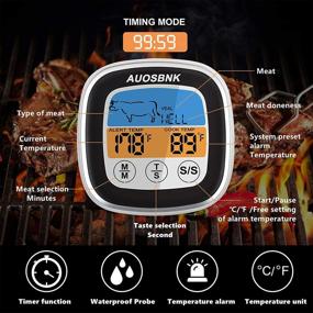 img 2 attached to 🌡️ Ultimate Instant Read Meat Thermometer: Waterproof, Touchscreen LCD Display for Quick and Accurate Temperature Measurements in Kitchen, Oven, Grill, BBQ, Candy Making, Smoker, and Oil Deep Frying