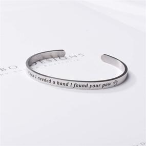 img 1 attached to 🐾 When I Needed A Hand: Your Paw Cuff Bangle Bracelet - A Thoughtful Gift for Dog Lovers and Dog Moms