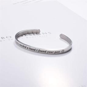 img 2 attached to 🐾 When I Needed A Hand: Your Paw Cuff Bangle Bracelet - A Thoughtful Gift for Dog Lovers and Dog Moms