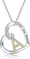 💎 exquisite zoexue sterling silver letter necklaces: striking initial letter alphabet a-z love heart pendant with sparkling cubic zirconia - perfect jewelry gift for women, girls, and teens logo