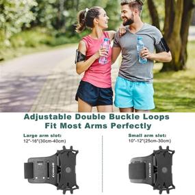 img 3 attached to 🏃 DONWELL 360° Rotatable Running Phone Holder for iPhone 13/ Pro/ Pro Max and 4-6.7inch Smartphones - Detachable Design, Ideal for Biking, Hiking, Running, and Walking