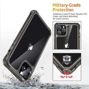 img 3 attached to 📱 ESR Air Armor iPhone 11 Pro Max Case - Shock-Absorbing, Scratch-Resistant, Military Grade Protection - Hard PC + Flexible TPU Frame, Transparent Black (2019)