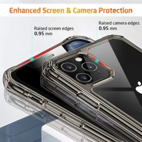 img 1 attached to 📱 ESR Air Armor iPhone 11 Pro Max Case - Shock-Absorbing, Scratch-Resistant, Military Grade Protection - Hard PC + Flexible TPU Frame, Transparent Black (2019)