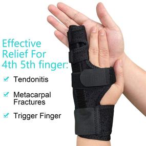 img 3 attached to 🤕 GenetGo Boxer Break Metacarpal Splint Brace - Support for 4th or 5th Finger Fractures (Large/X-Large)