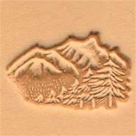 🏔️ tandy leather craftool® 3-d stamp for mountains and trees - 88324-00 logo