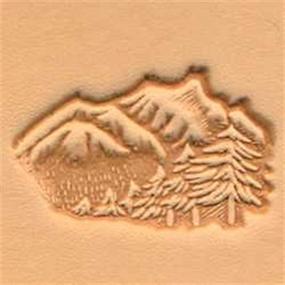 img 1 attached to 🏔️ Tandy Leather Craftool® 3-D Stamp for Mountains and Trees - 88324-00