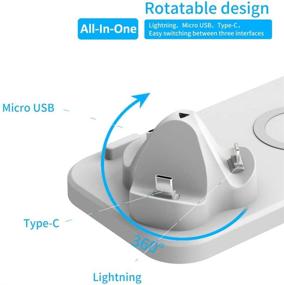 img 2 attached to 🔌 Беспроводное зарядное устройство Sowsusui 6 в 1: Станция быстрой зарядки для Apple Watch, AirPods Pro, iPhone 12, SE 2020, iPhone X/XS/XS Max/XR/8/8 Plus, iPhone 11/11 Pro/11 Pro Max, Samsung S20/S10.