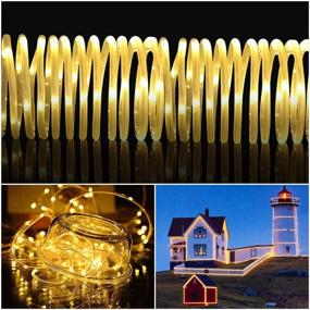 img 3 attached to 🌟 32.8ft LED Rope Lights - 100 LED Strip Lights by Cosumina | Waterproof Fairy Lights with Dimmable LEDs for Garden, Camping, Party Decor | Indoor Outdoor Landscape Lighting | Patio Tree Light Rope in Warm White