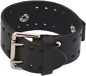 img 1 attached to 🖤 Nemesis BN K Stylish Black Leather Wristband