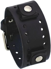 img 2 attached to 🖤 Nemesis BN K Stylish Black Leather Wristband