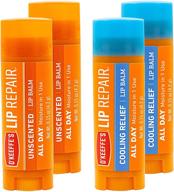 o'keeffe's unscented & cooling relief lip repair lip balm (pack of 4) - ultimate remedy for dry, cracked lips logo