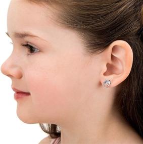 img 3 attached to Hypoallergenic Tiny Stud Earrings for Girls - Pack of 2 Pairs