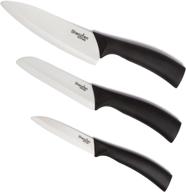 🔪 versatile 3-piece ceramic knife set by shenzhen knives: chef's, slicing, and paring knives logo