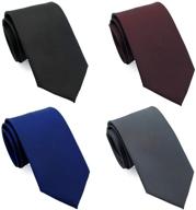 👔 standard xxlt002 men's accessories: set of 4 pak neckties, cummerbunds & pocket squares for an extra stylish look logo