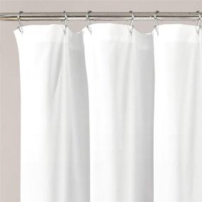 img 3 attached to Lush Decor Avery Ruffled Shower Curtain, Shabby Chic Farmhouse Style Bathroom Accessory, 72 in x 72 in, White