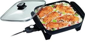 img 2 attached to 🍳 Proctor Silex 38526 Electric Skillet – Black 144 sq. in.: Efficient and Versatile Cooking Solution