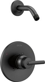 img 4 attached to 🚿 Trinsic 14 Series Single-Function Shower Faucet Trim Kit, Matte Black T14259-BLLHD by Delta Faucet (Shower Head and Valve Sold Separately)