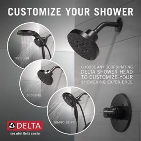 img 1 attached to 🚿 Trinsic 14 Series Single-Function Shower Faucet Trim Kit, Matte Black T14259-BLLHD by Delta Faucet (Shower Head and Valve Sold Separately)