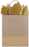 the gift wrap company gold dipped recycled kraft paper gift bags, 12-count logo