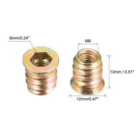 img 2 attached to Uxcell Furniture M6X13Mm Threaded Interface
