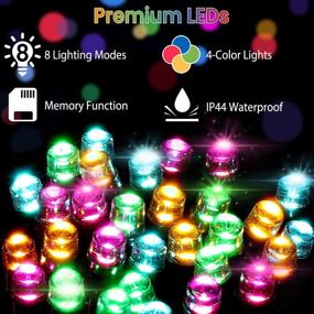 img 3 attached to 🎄 Quntis 66FT 200 LED Christmas Tree Lights, Multicolored Xmas String Lights 8 Modes - Outdoor Indoor Holiday Decoration Fairy Twinkle Lights - Plug in for Home Garden, Wedding Party, Valentine's Day