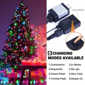 img 2 attached to 🎄 Quntis 66FT 200 LED Christmas Tree Lights, Multicolored Xmas String Lights 8 Modes - Outdoor Indoor Holiday Decoration Fairy Twinkle Lights - Plug in for Home Garden, Wedding Party, Valentine's Day